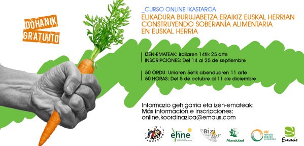 CURSO GRATIS ONLINE: CONSTRUYENDO SOBERANÍA ALIMENTARIA EN EH