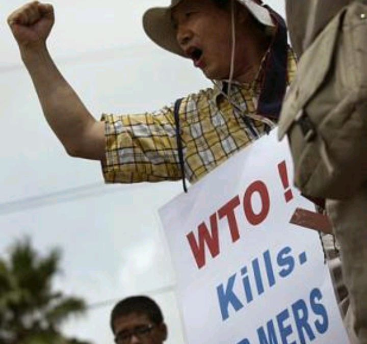 ¡La OMC mata campesinos!